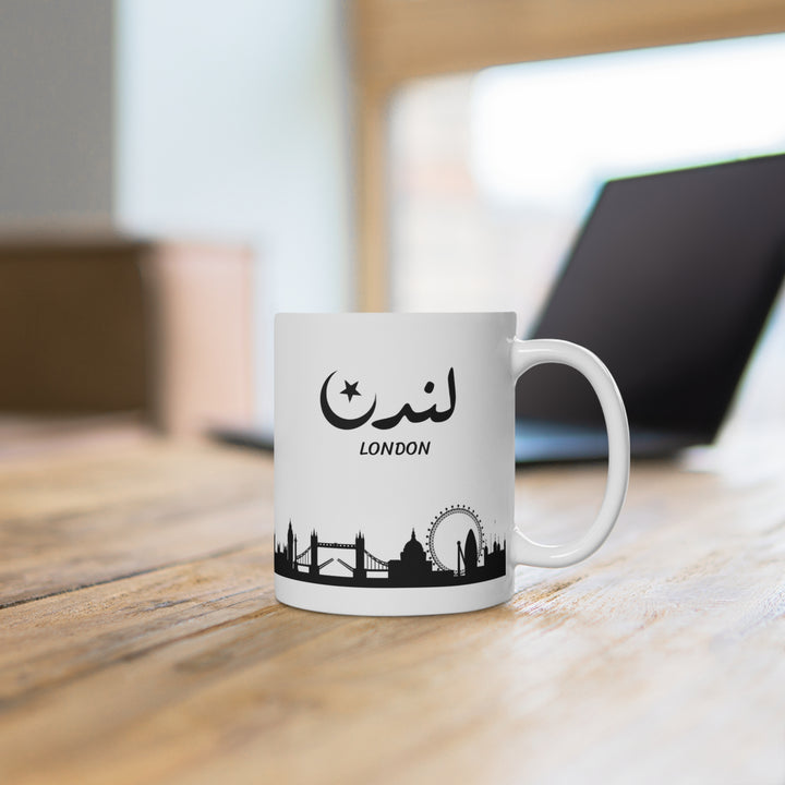 White Ceramic Mug- London